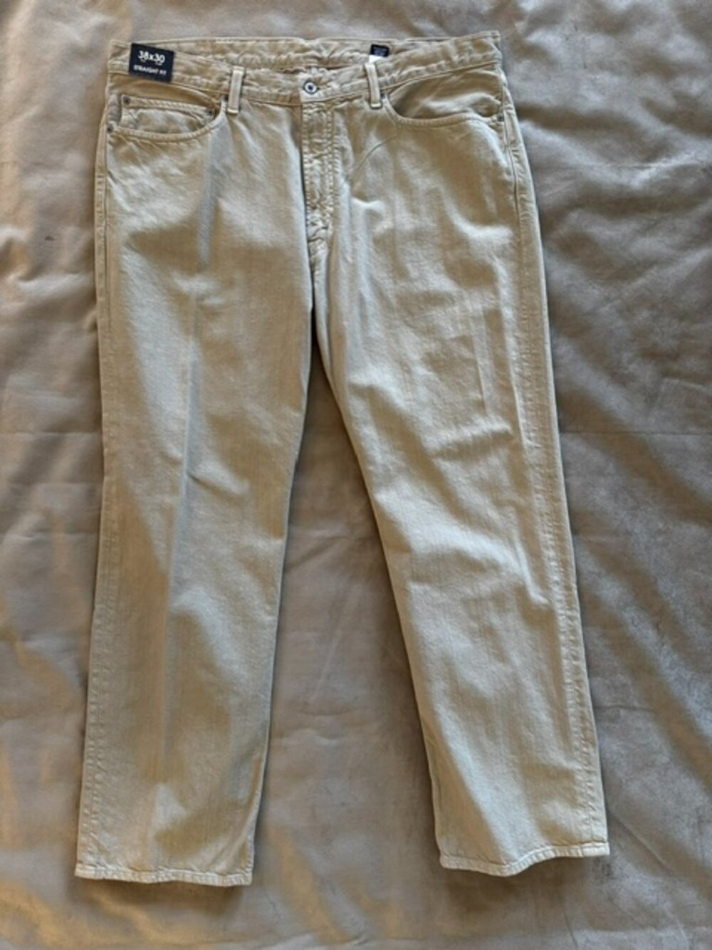Men's Cremieux Brown Kaki Denim Jeans 38 X 30